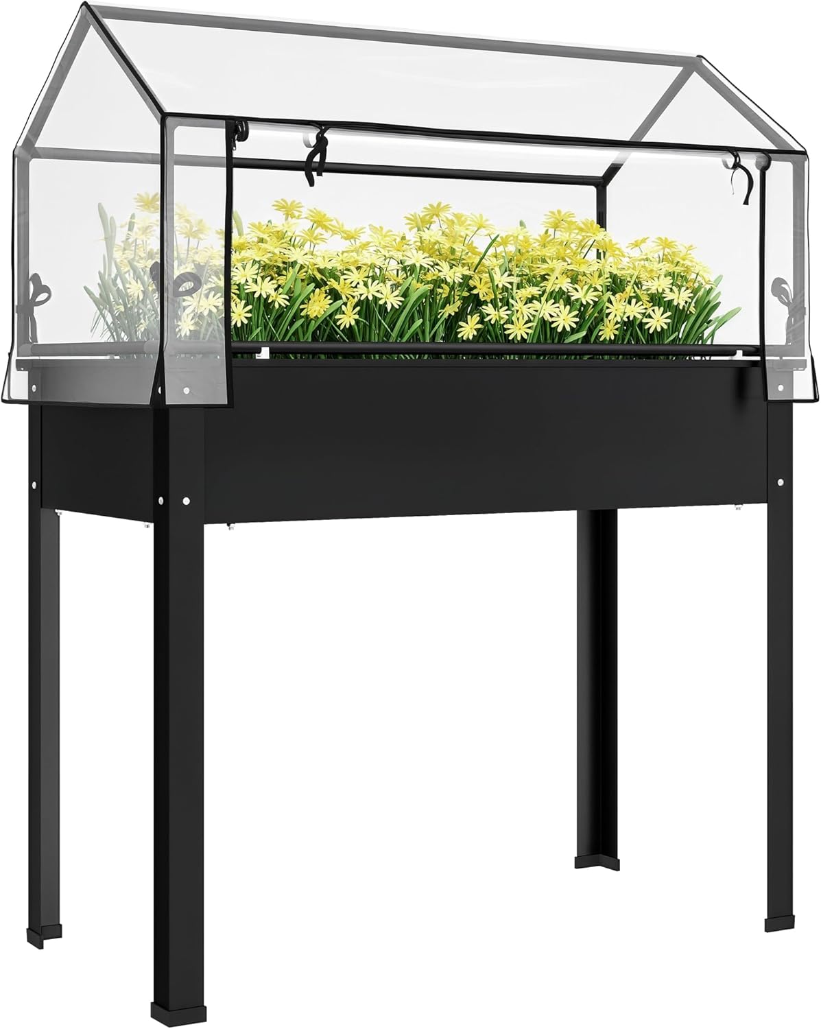 Raised Garden Bed - Canteiro Elevado Preto para Uso Externo