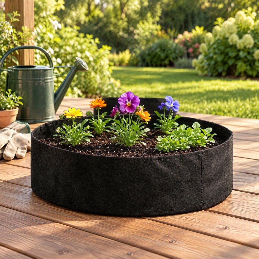 Grow Bag - Saco de plantio circular grande, em