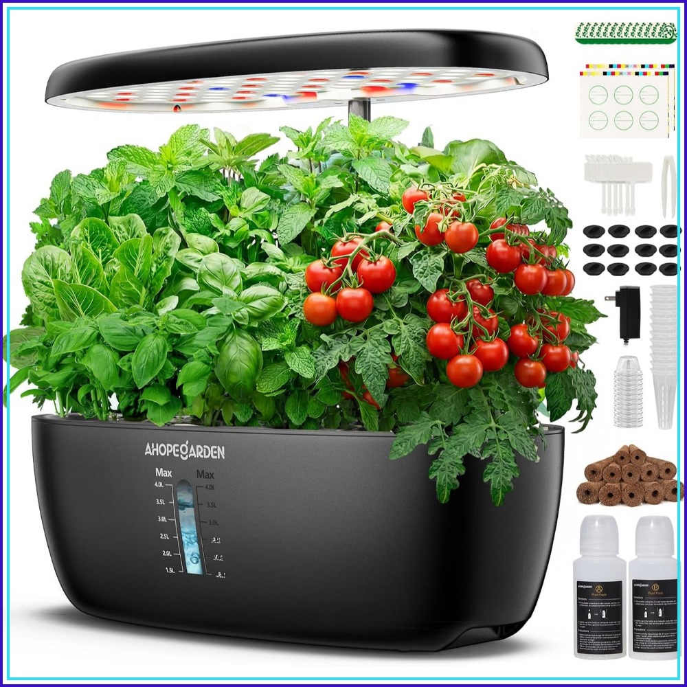 Indoor Herb Garden - Jardim Hidropônico de 12 Vasos com