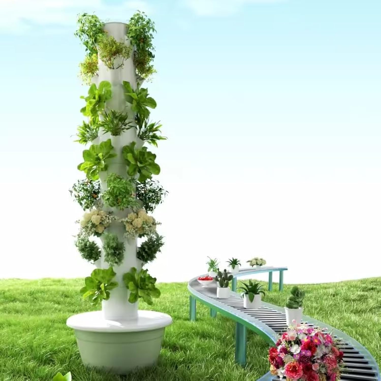 Indoor Herb Garden - Torre de Cultivo Hidropônico Vertical Aeropônica
