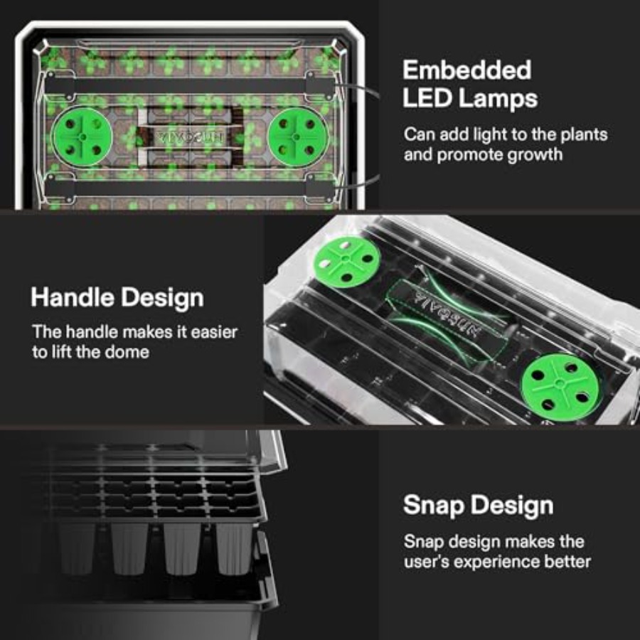 Conjunto de 6 Bandejas para Se - Seed Starter Tray avaliação e preço
